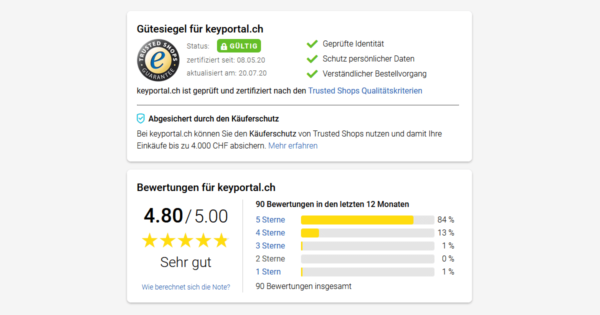 Many satisfied customers have already gained experience with keyportal
