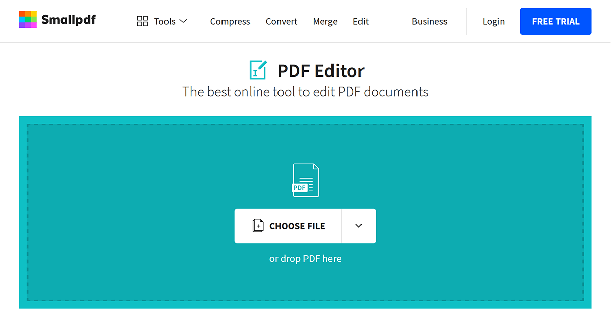 One example among many to be able to edit PDF online