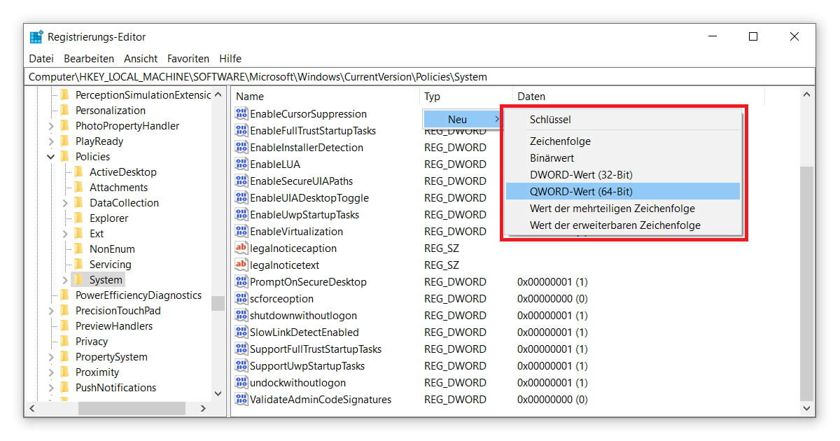 Error 0x80004005 can be solved in the registry editor