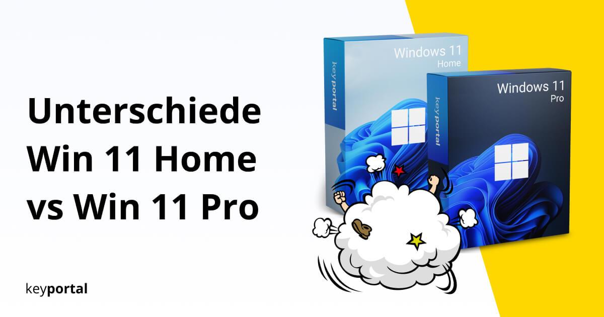 So sieht der Unterschied Windows 11 Home und Pro aus