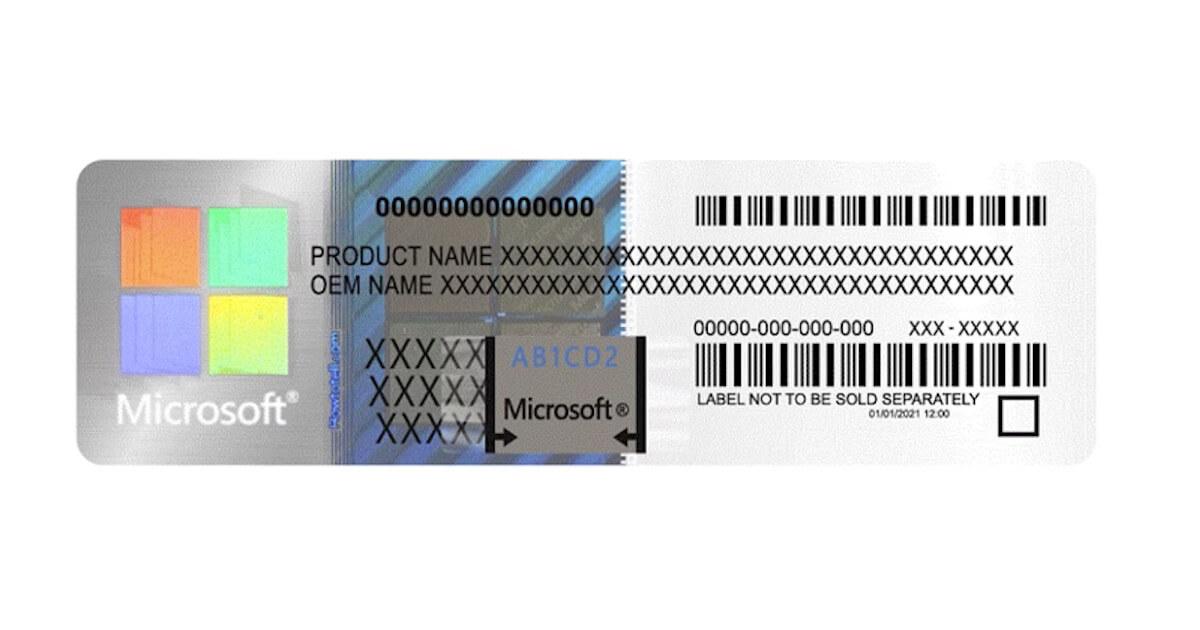 Auf dem Sticker bequem deinen Windows 11 Product Key auslesen