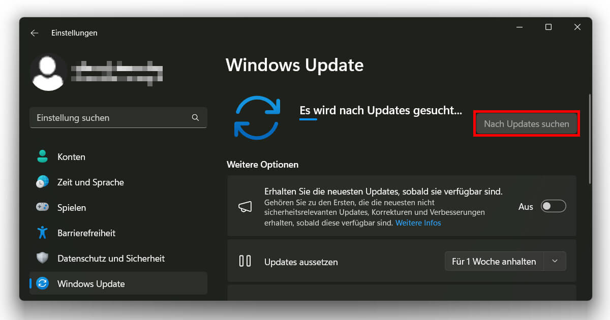 Windows 11 Update hängt, dauert ewig oder wird nicht angezeigt?