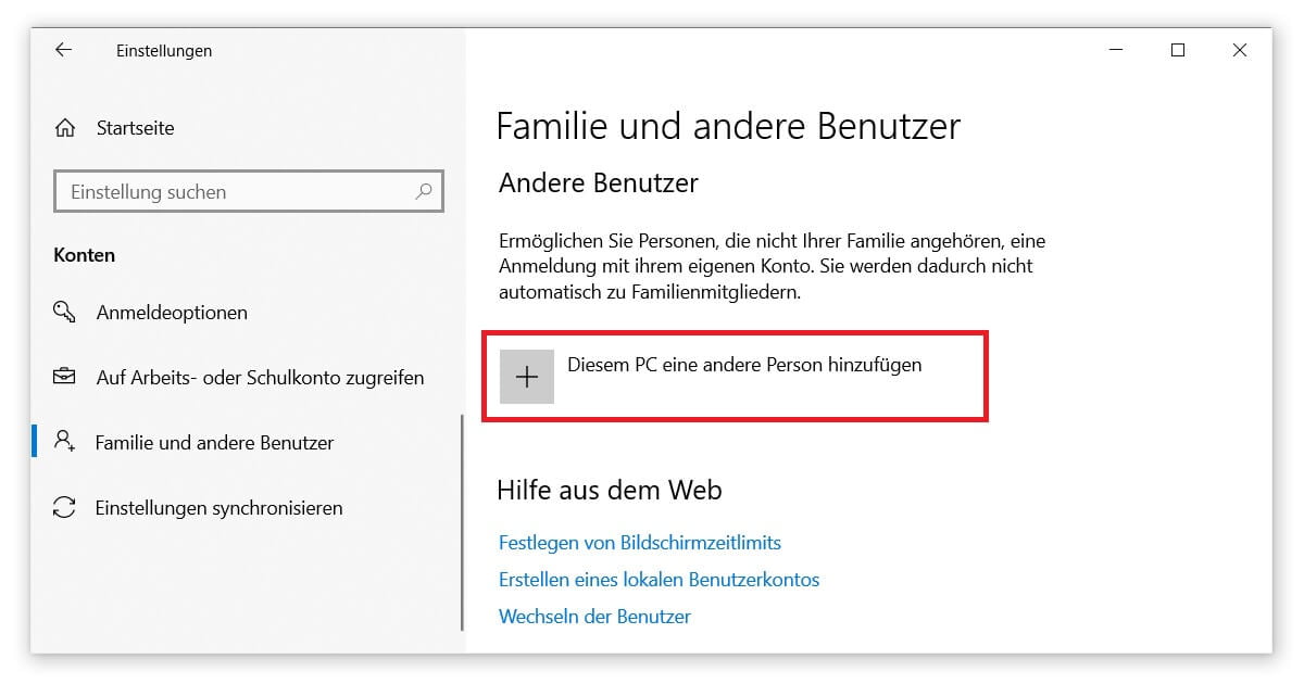 Über das Benutzerkonto den Microsoft Store neu installieren