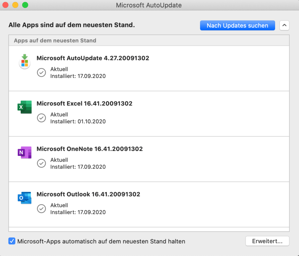 Microsoft Auto Update Tool machen.